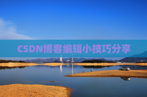 CSDN博客编辑小技巧分享